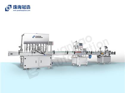 自動化膏體、液體灌裝、旋蓋、貼標生產(chǎn)線